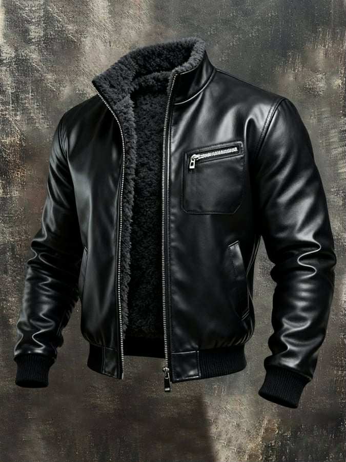 Louie | Men's Insulated Leather-Look Jacket