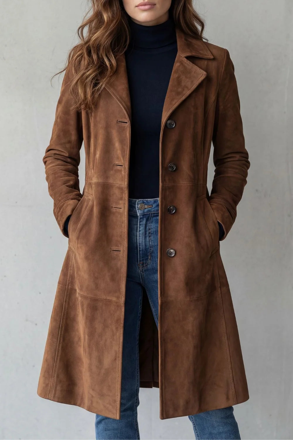 Disa | Vintage Suede Long Coat