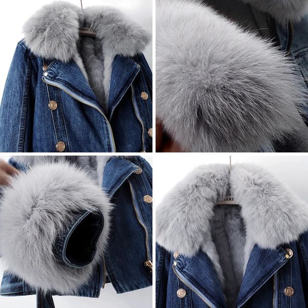 Phylicia | Denim Jacket with Faux Fur Collar