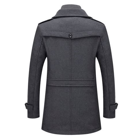 Stephen | Double-Collar Wool Business Coat