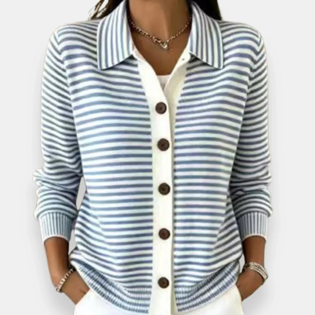 Nola | Striped Autumn Cardigan