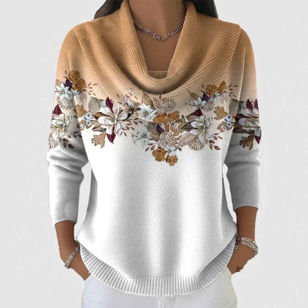 Amore | Floral Jumper with Soft Collar