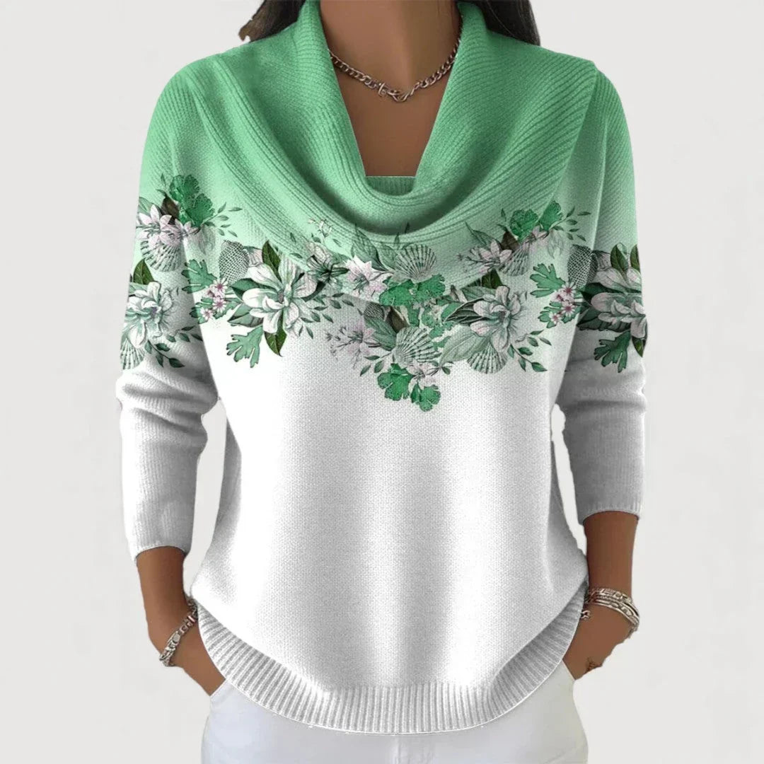 Amore | Floral Jumper with Soft Collar