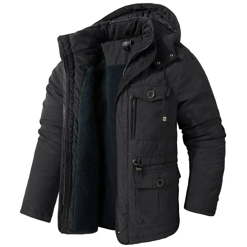 Lucien | Men's Fleece-Lined Hooded Winter Jacket
