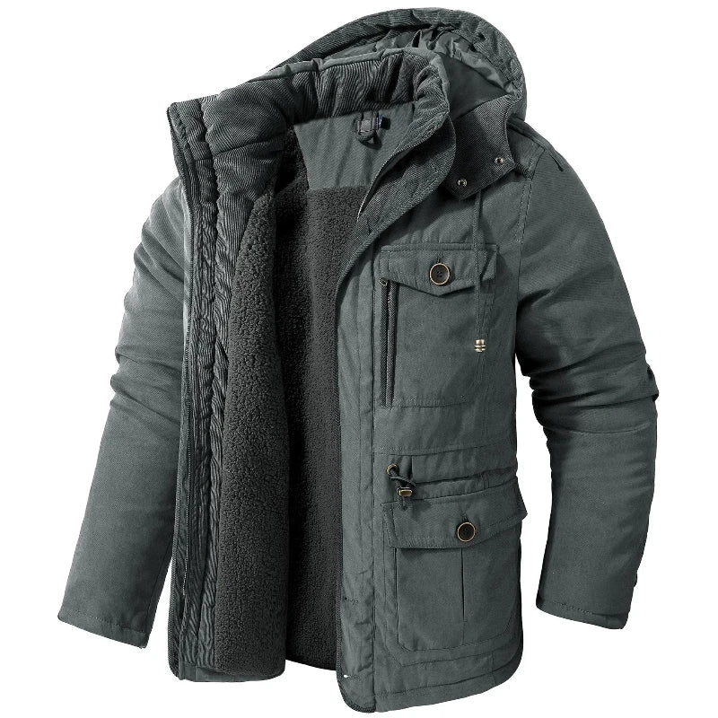 Lucien | Men's Fleece-Lined Hooded Winter Jacket
