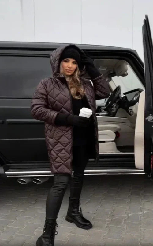 Brielle | Hooded Quilted Down Coat
