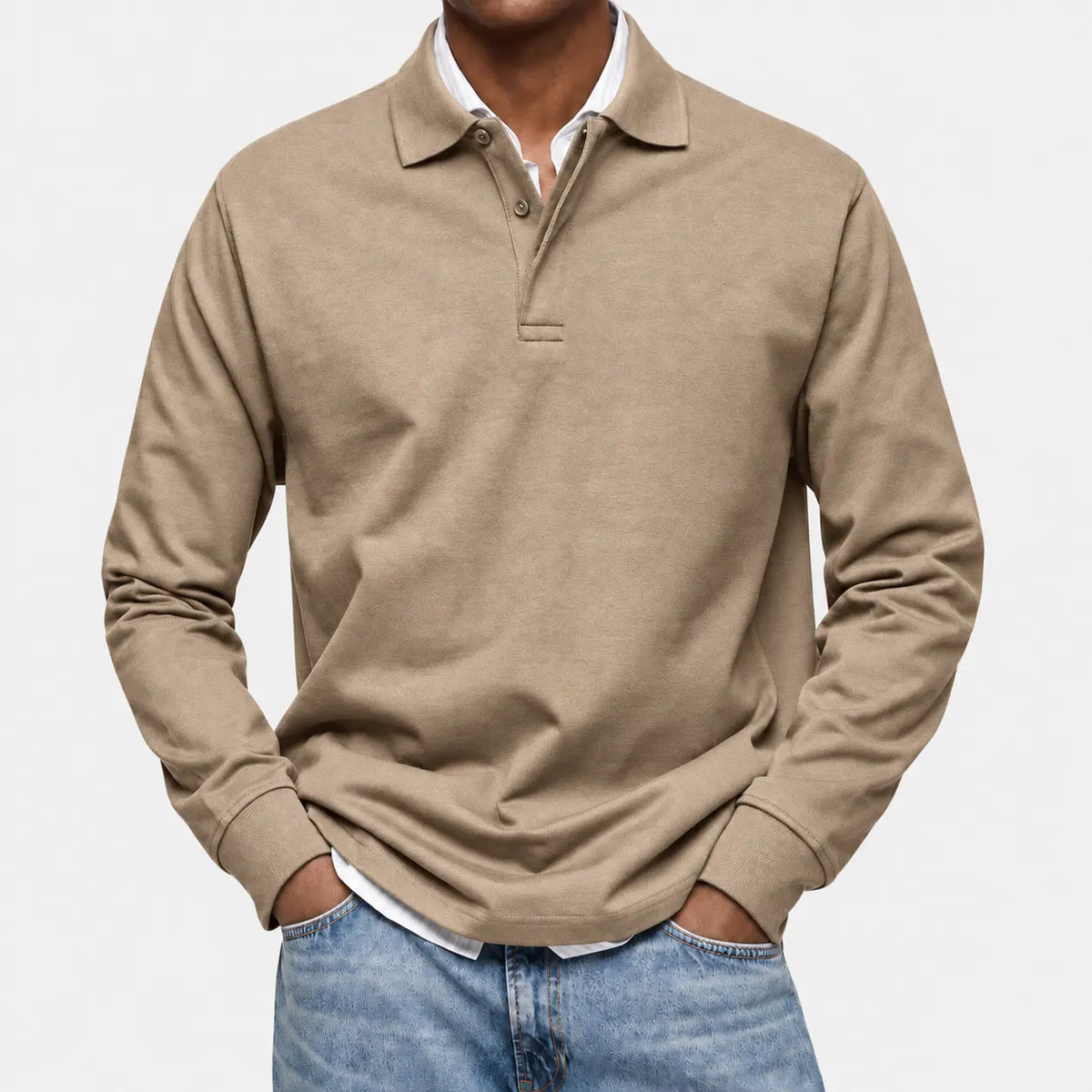 Nathan | Comfortable Long-Sleeve Polo