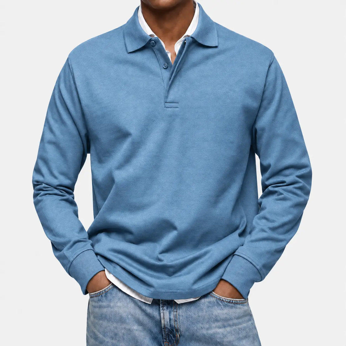 Nathan | Comfortable Long-Sleeve Polo