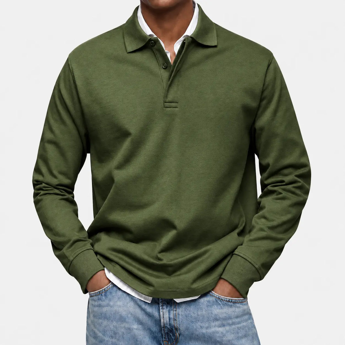Nathan | Comfortable Long-Sleeve Polo