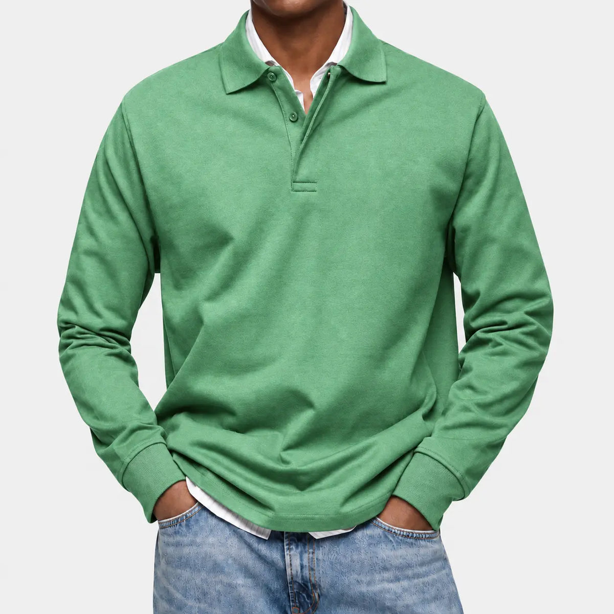 Nathan | Comfortable Long-Sleeve Polo