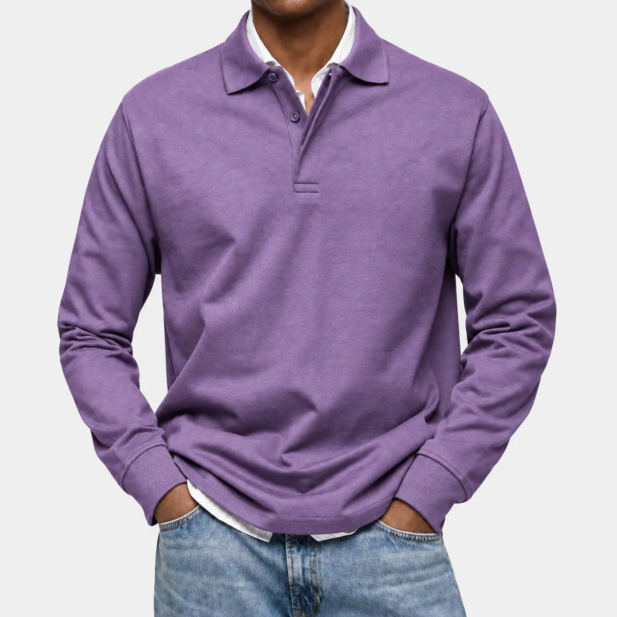 Nathan | Comfortable Long-Sleeve Polo