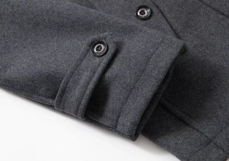 Stephen | Double-Collar Wool Business Coat