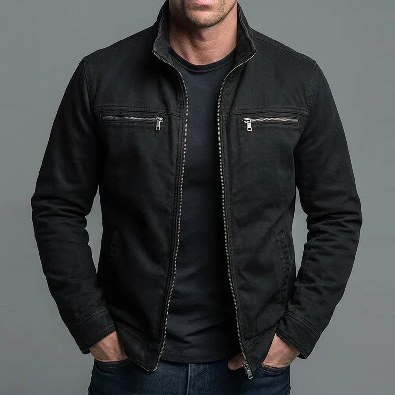 Nereo | Vintage Cotton Jacket with Zip