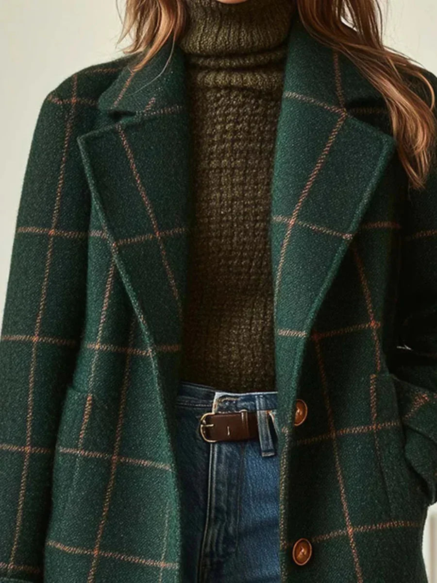 Valeria | Women's Checked Wool Coat