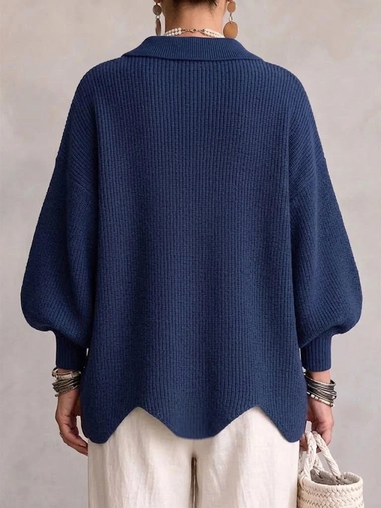Isadora | Oversized Cardigan with Gold-Tone Details