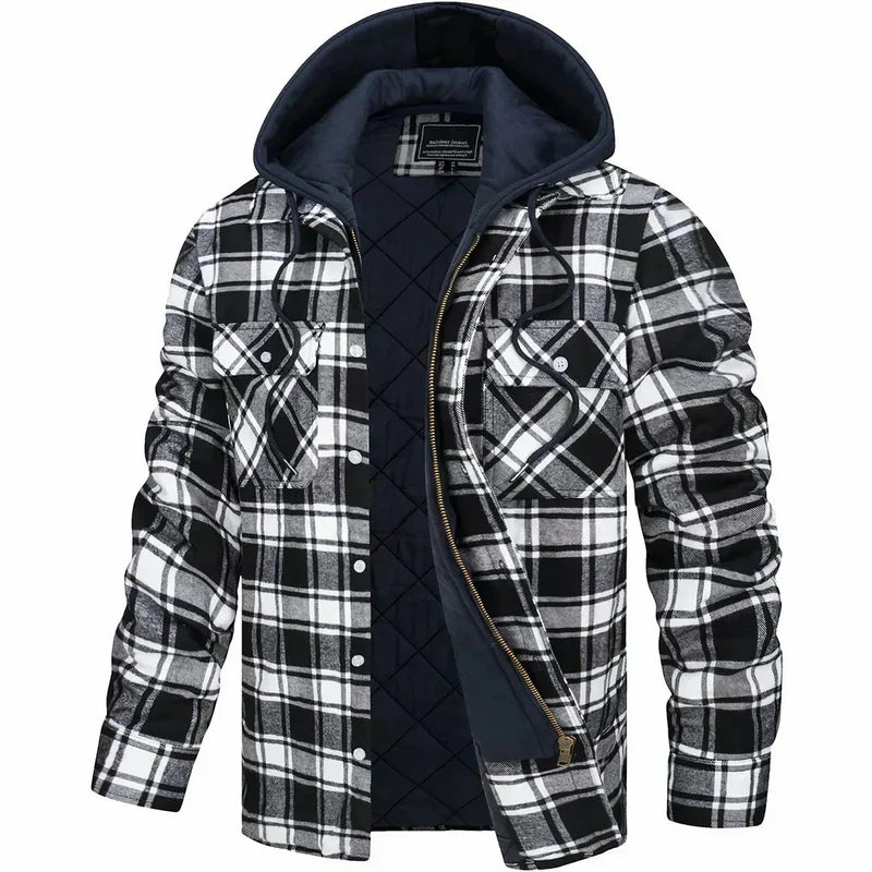 Lars | Men's Hooded Checked Jacket