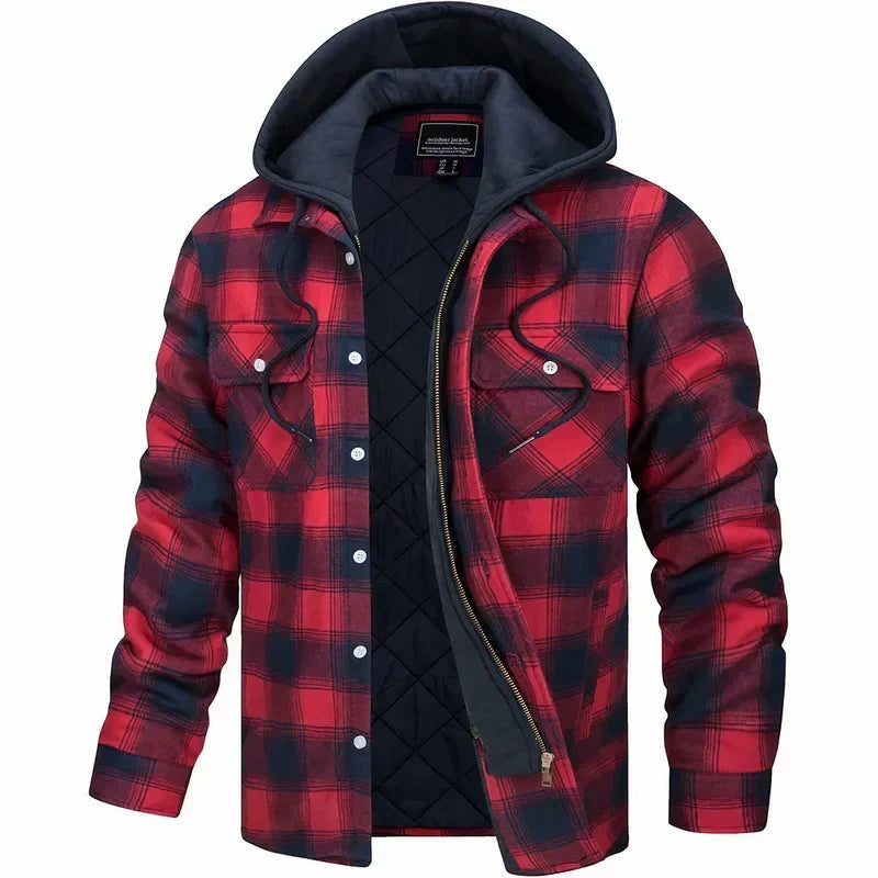 Lars | Men's Hooded Checked Jacket