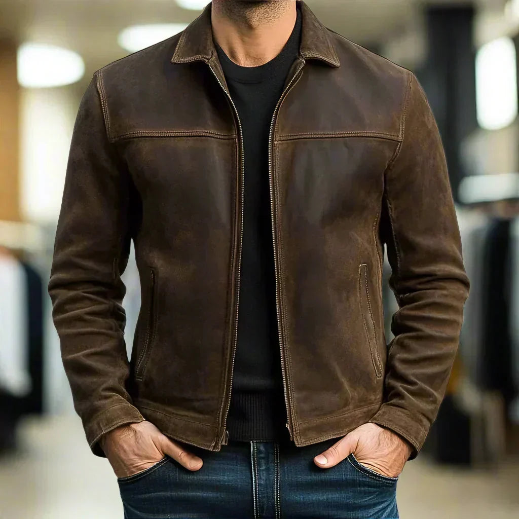 Crawford | Men's Zip-Up Leather Jacket
