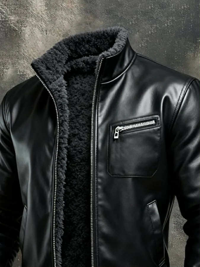 Louie | Men's Insulated Leather-Look Jacket
