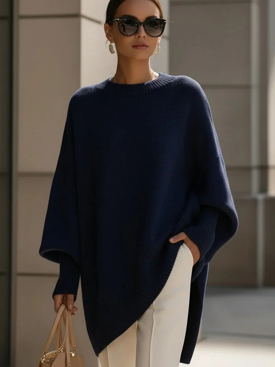 Jennifer | Oversized Draped Wide-Neck Jumper