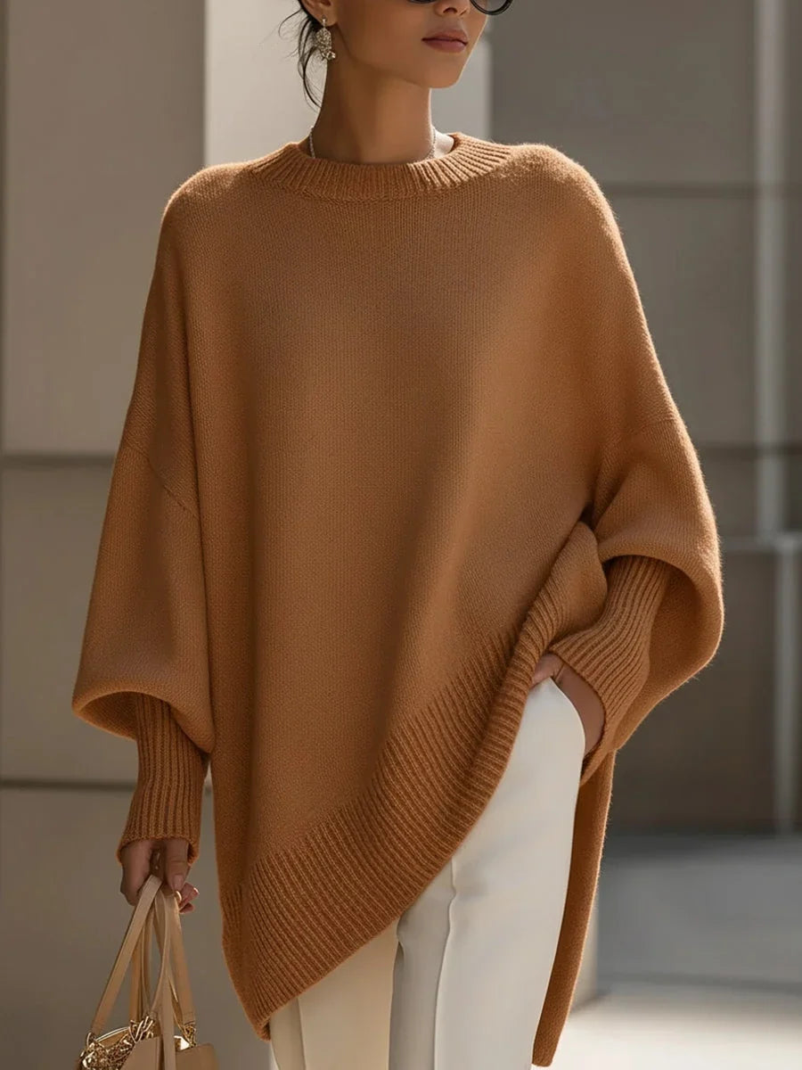 Jennifer | Oversized Draped Wide-Neck Jumper
