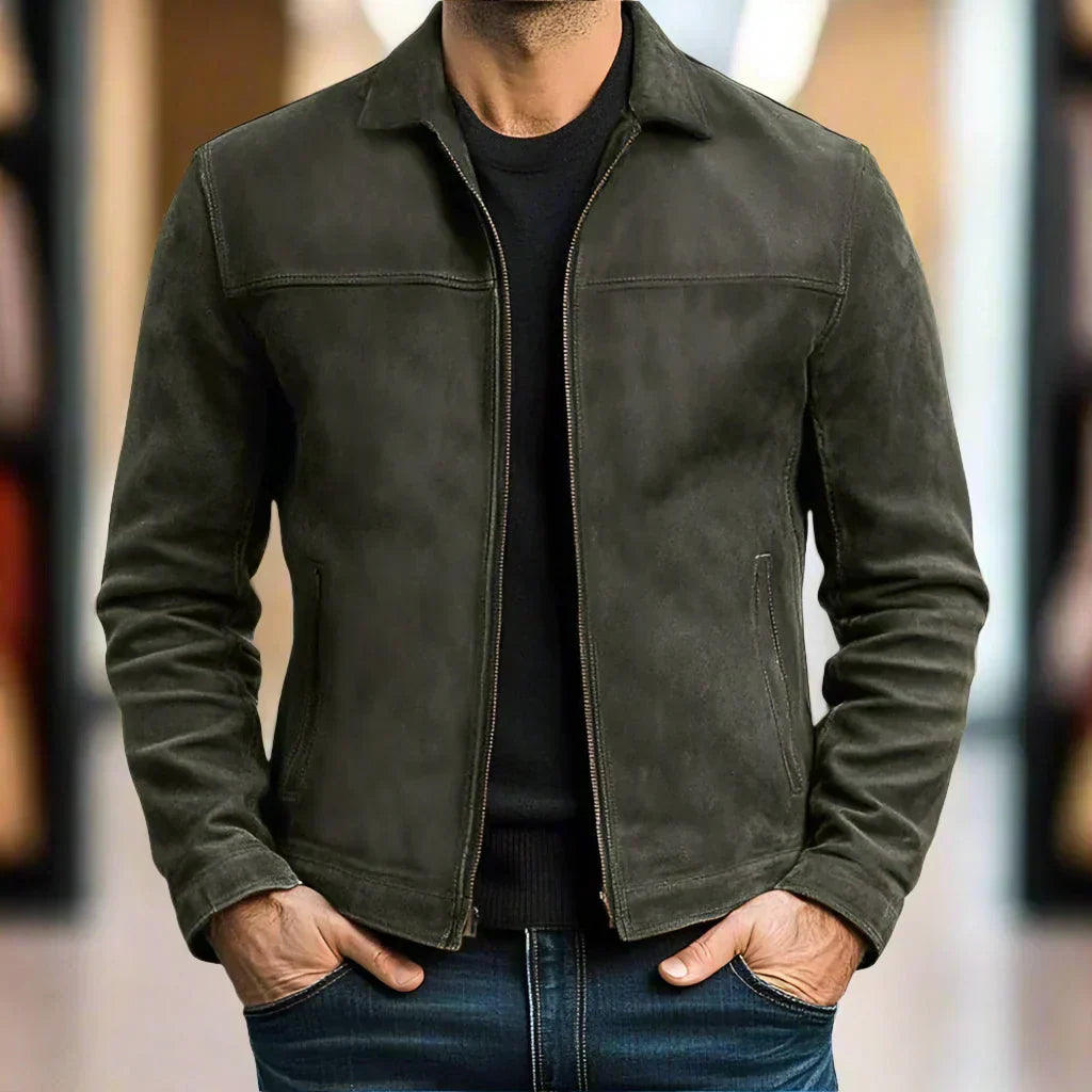 Crawford | Men's Zip-Up Leather Jacket