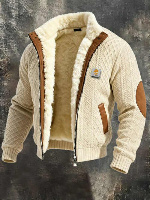 Preston | Men's Teddy-Lined Knitted Jacket