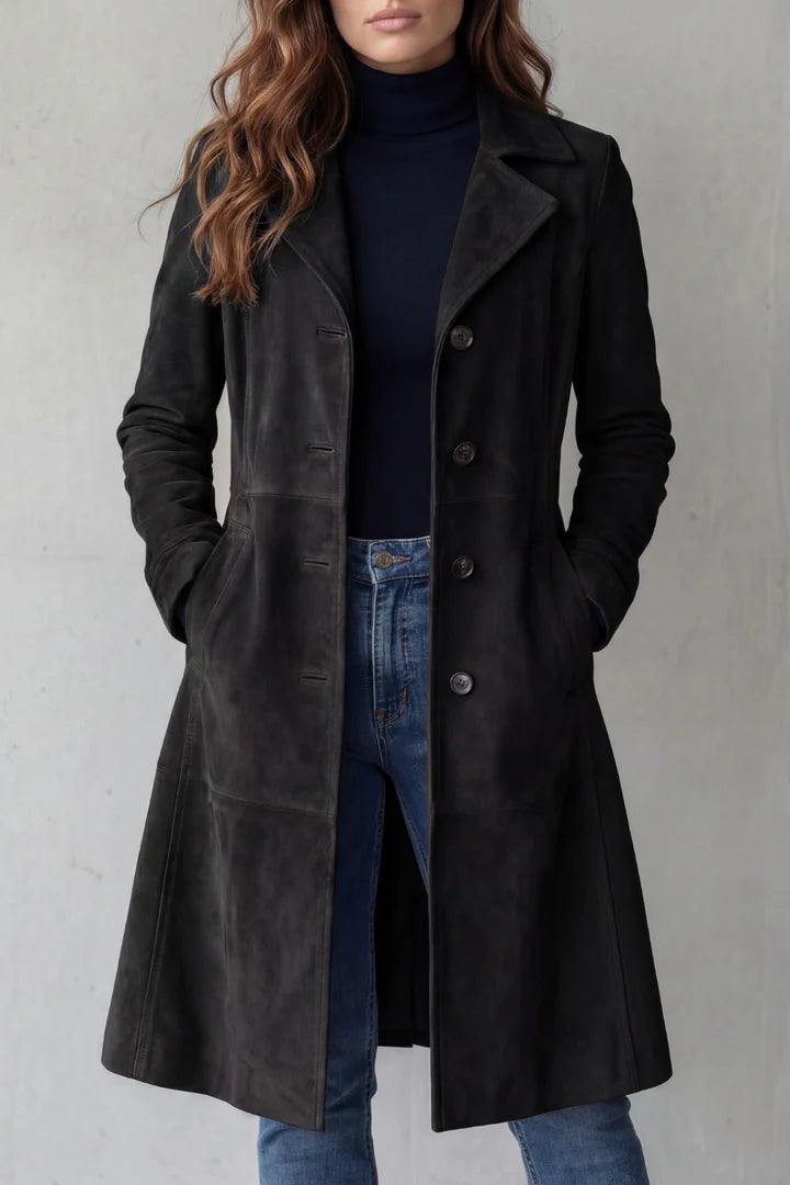 Disa | Vintage Suede Long Coat