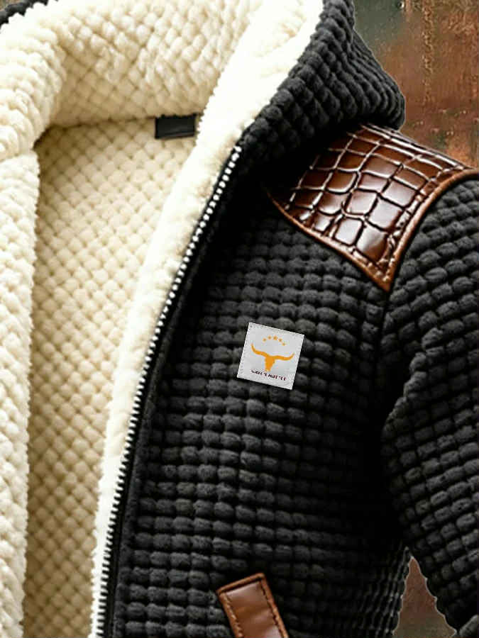 Kelvin | Men's Insulated Quilted Jacket with Leather Details