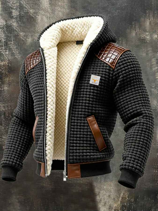 Kelvin | Men's Insulated Quilted Jacket with Leather Details