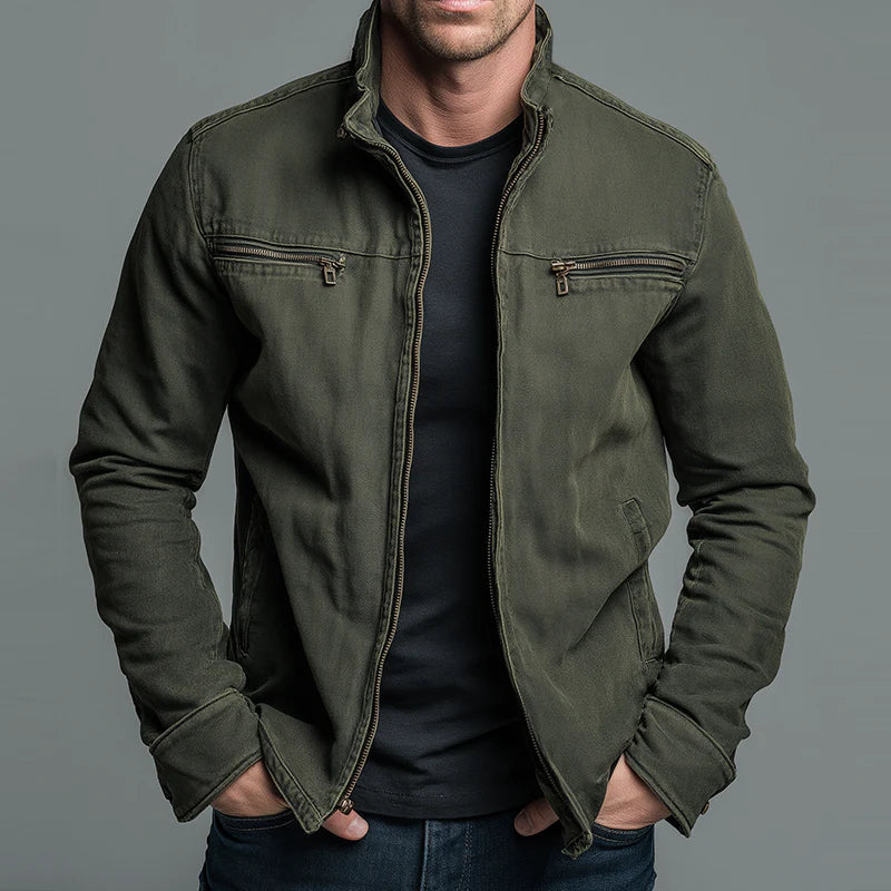 Nereo | Vintage Cotton Jacket with Zip