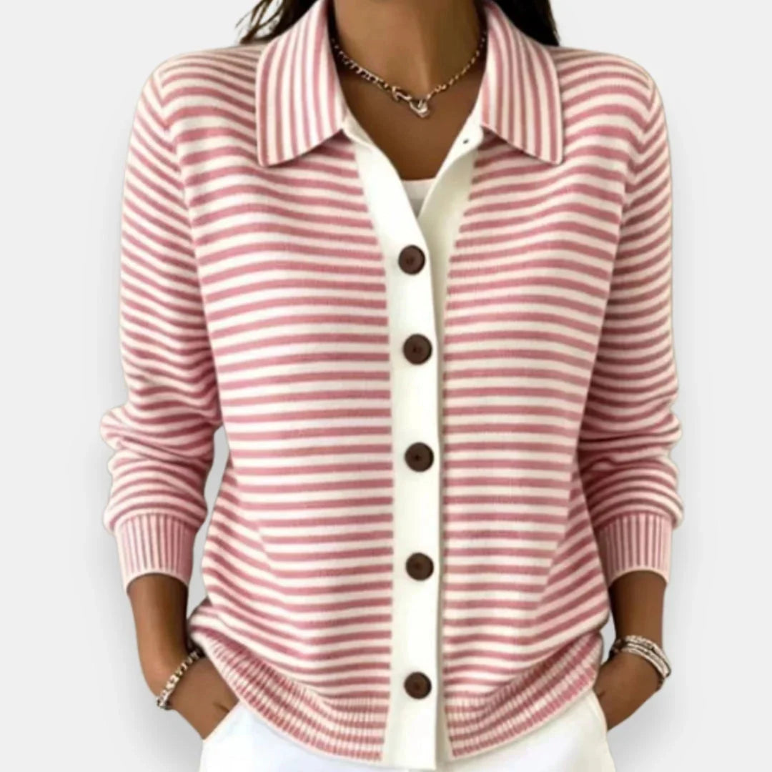 Nola | Striped Autumn Cardigan