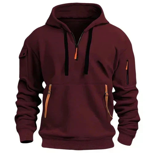 Landon | Men's Half-Zip Hoodie with Pockets