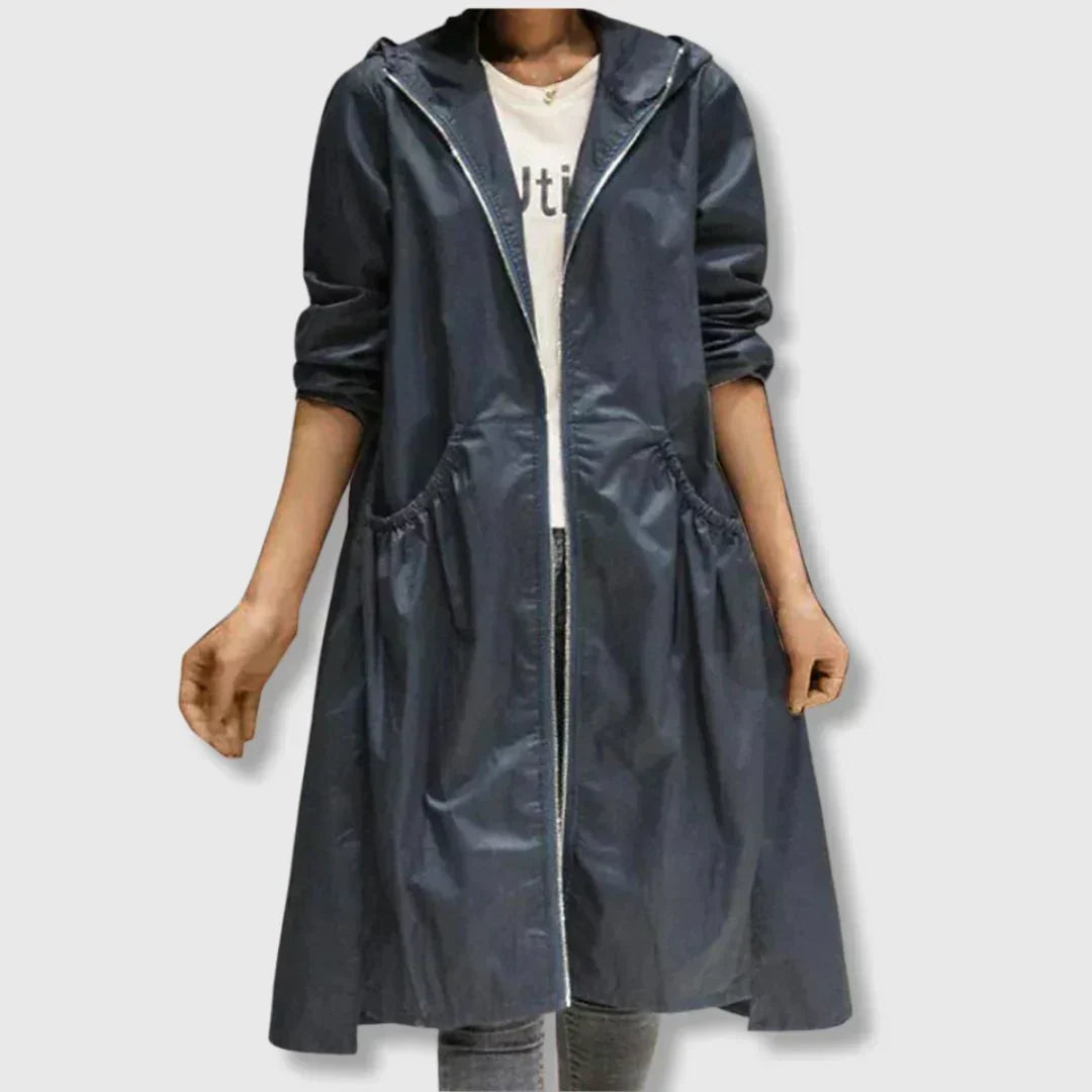 Roberta | Long Zip-Up Trench Coat