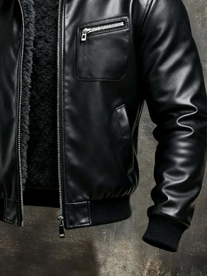 Louie | Men's Insulated Leather-Look Jacket