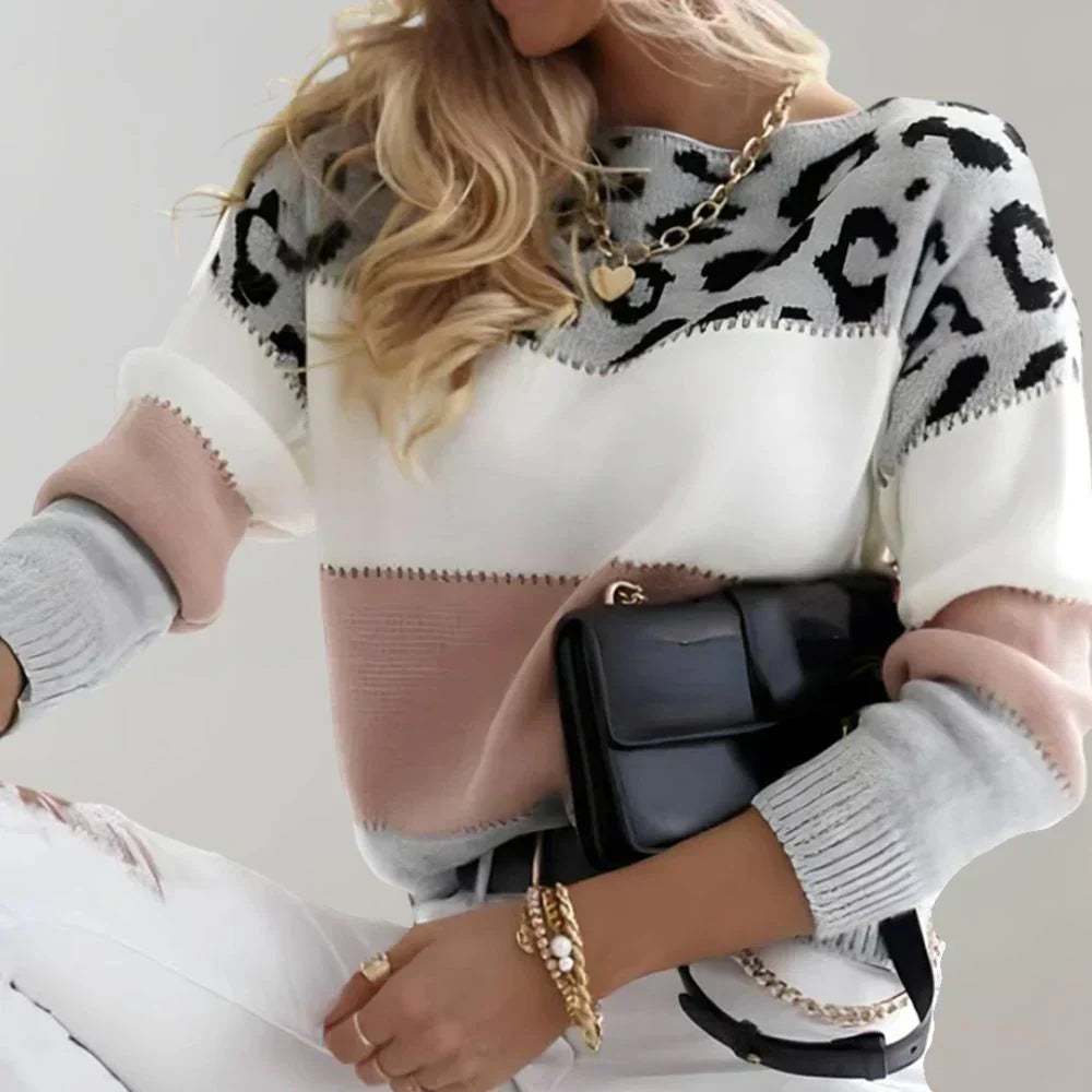 Liona | Elegant Leopard-Print Jumper