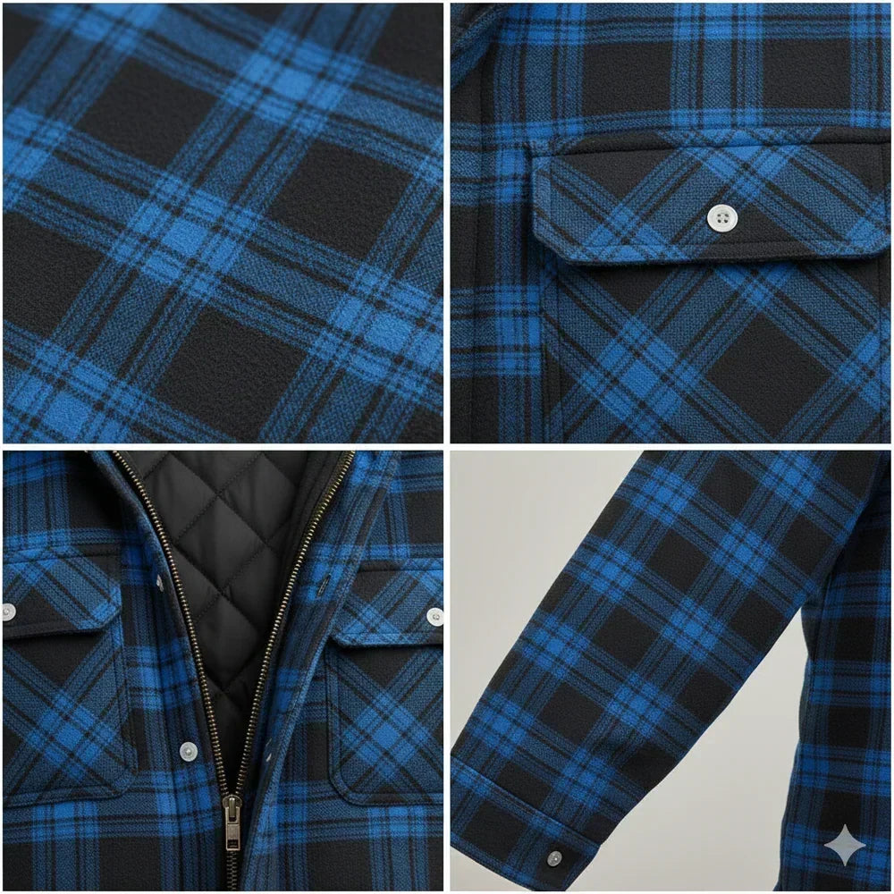 Lars | Men's Hooded Checked Jacket