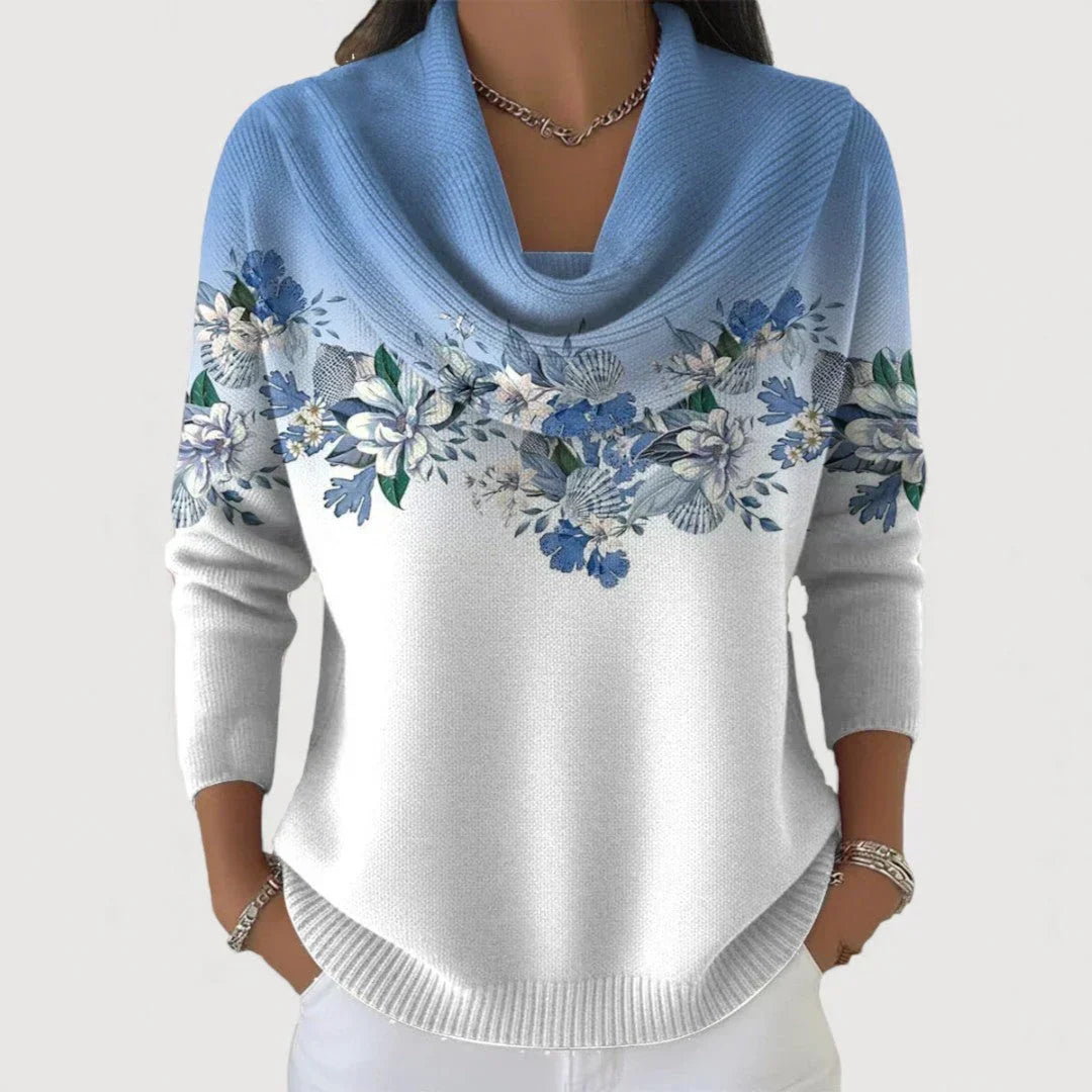 Amore | Floral Jumper with Soft Collar