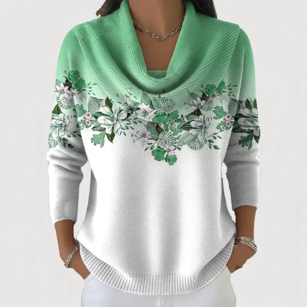 Amore | Floral Jumper with Soft Collar
