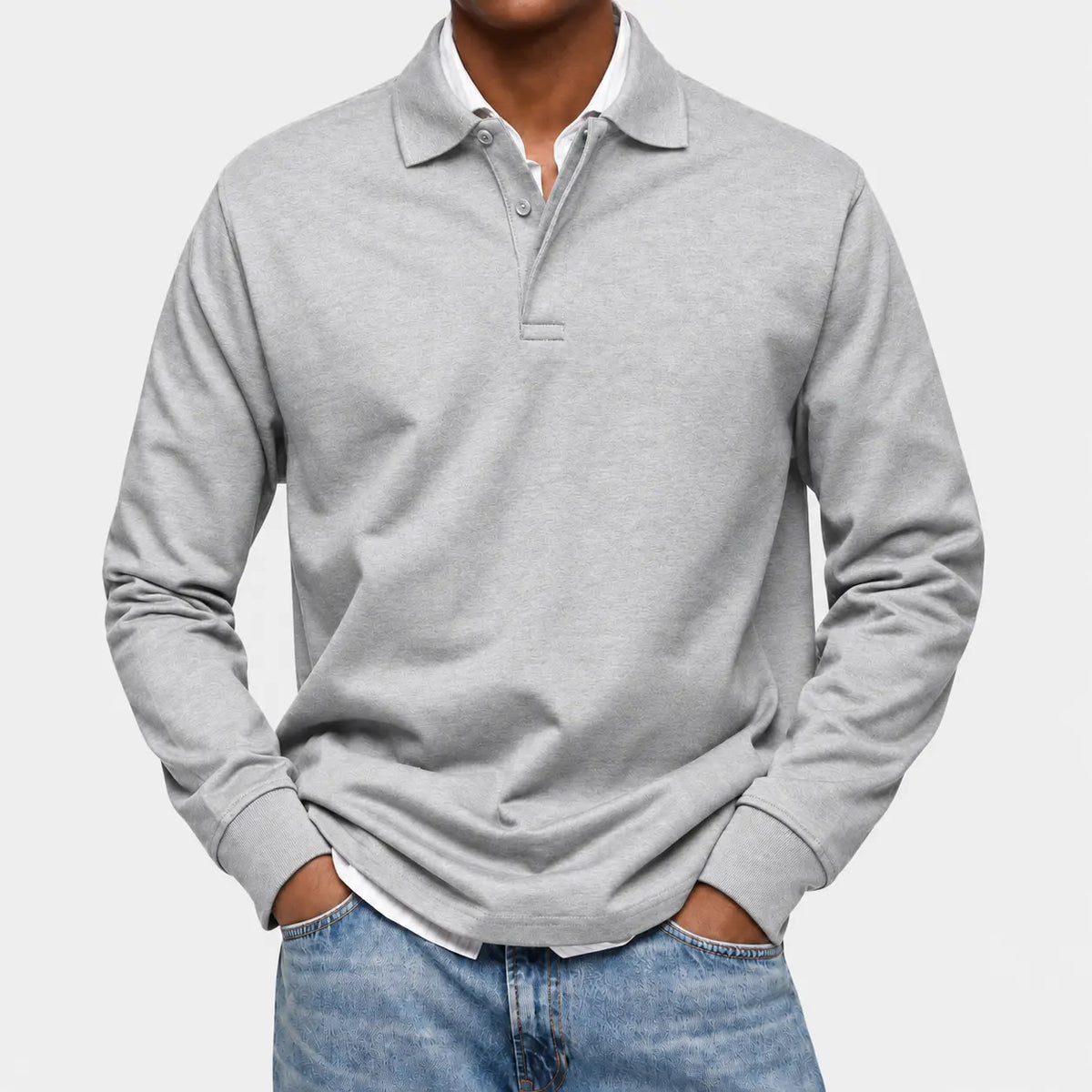 Nathan | Comfortable Long-Sleeve Polo