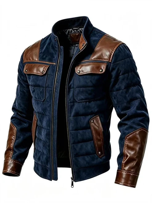 Danny | Quilted Jacket with Leather-Look Details