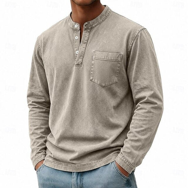 Callum | Vintage-Wash Henley Shirt
