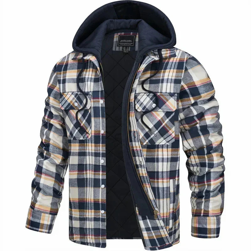 Lars | Men's Hooded Checked Jacket