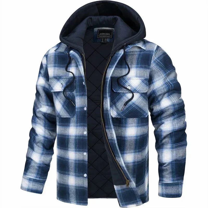 Lars | Men's Hooded Checked Jacket